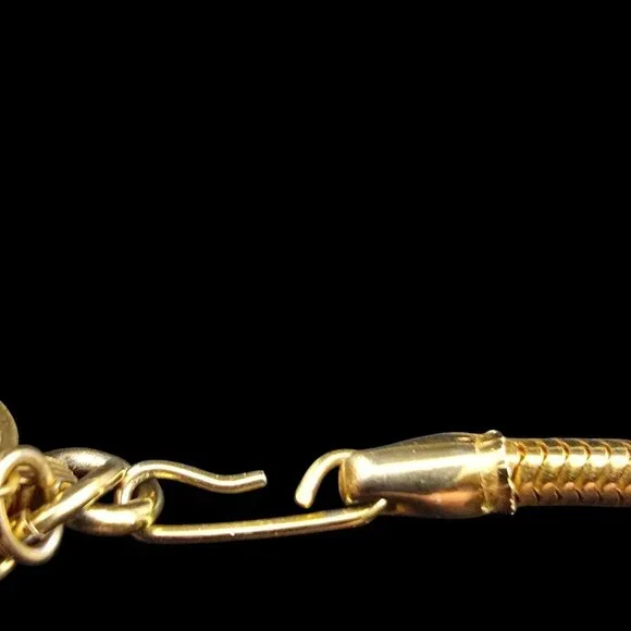 Kenneth J. Lane Gold Tone Adjustable 20" Snake Chain Necklace Vintage - Picture 7 of 10